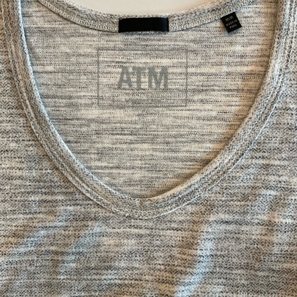 ATM Anthony Thomas Melillo NWOT French Terry Stone Gray Sweatshirt Dress- Medium - Picture 4 of 7